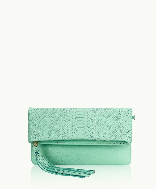 Pearl - Embellished Clutch in Cream for Bridal ShowersStella Fold-Over Clutch