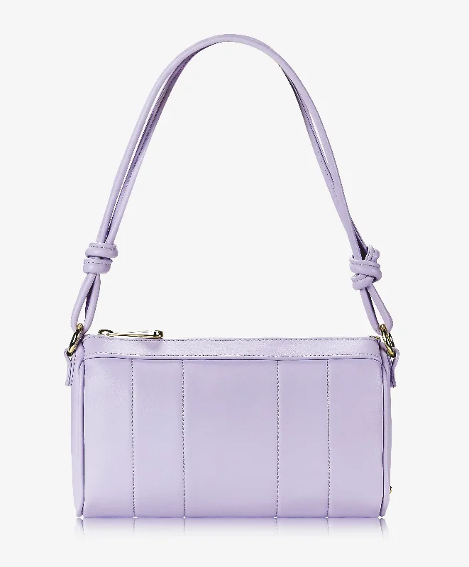 Quilted Leather Evening Bag in Gray for Sophisticated EventsMaggie Shoulder Bag