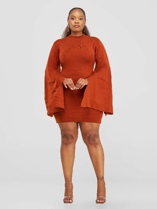 TexStyle Belle Dress - Rust