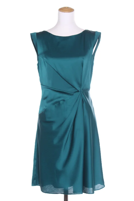 KAREN MILLEN (LN) Jade satin cocktail dress! 14