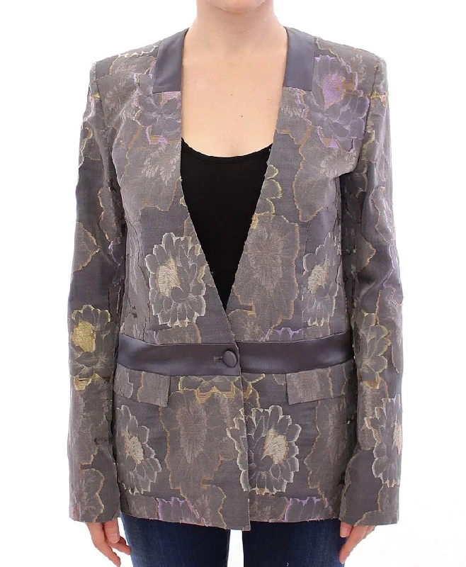 Roberto Fragata  Silk Floral Cotton Women's Blazer