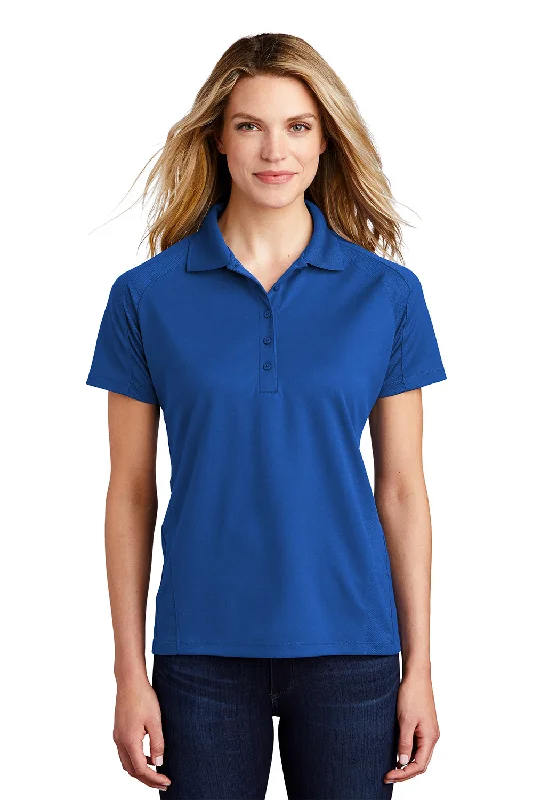 Sport-Tek Womens Dri-Mesh Moisture Wicking Short Sleeve Polo Shirt - Royal Blue