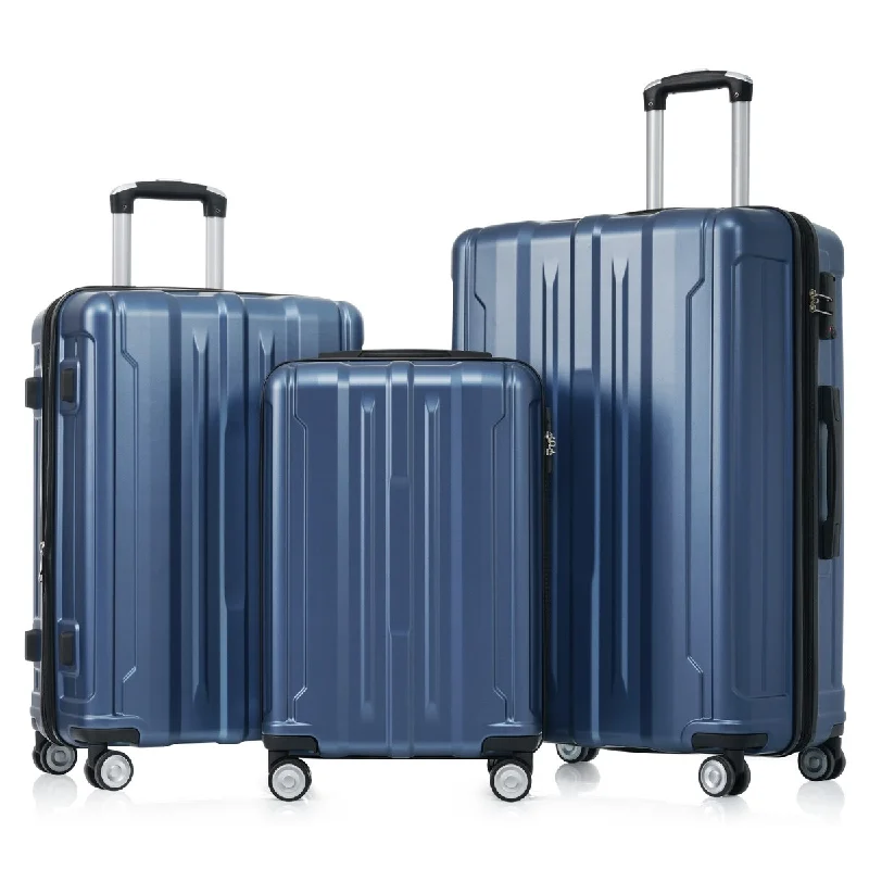 Expandable packing cubes sets in various sizes for organized suitcase packing3-Pcs Hardside Lightweight Expandable Spinner Wheel Luggage w/ TSA Lock