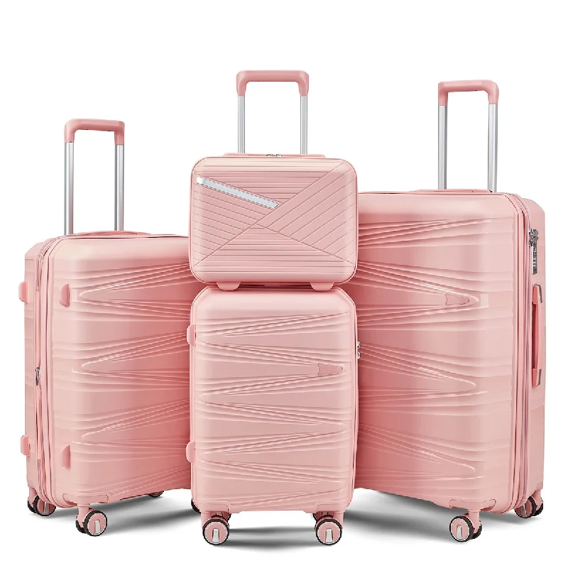 Waterproof luggage covers for protection against rain on outdoor trips4 Piece Luggage Sets Hard Shell Lightweight Expandable Suitcase Waterproof luggage covers for protection against rain on outdoor trips4 Piece Luggage Sets Hard Shell Lightweight Expandable Suitcase