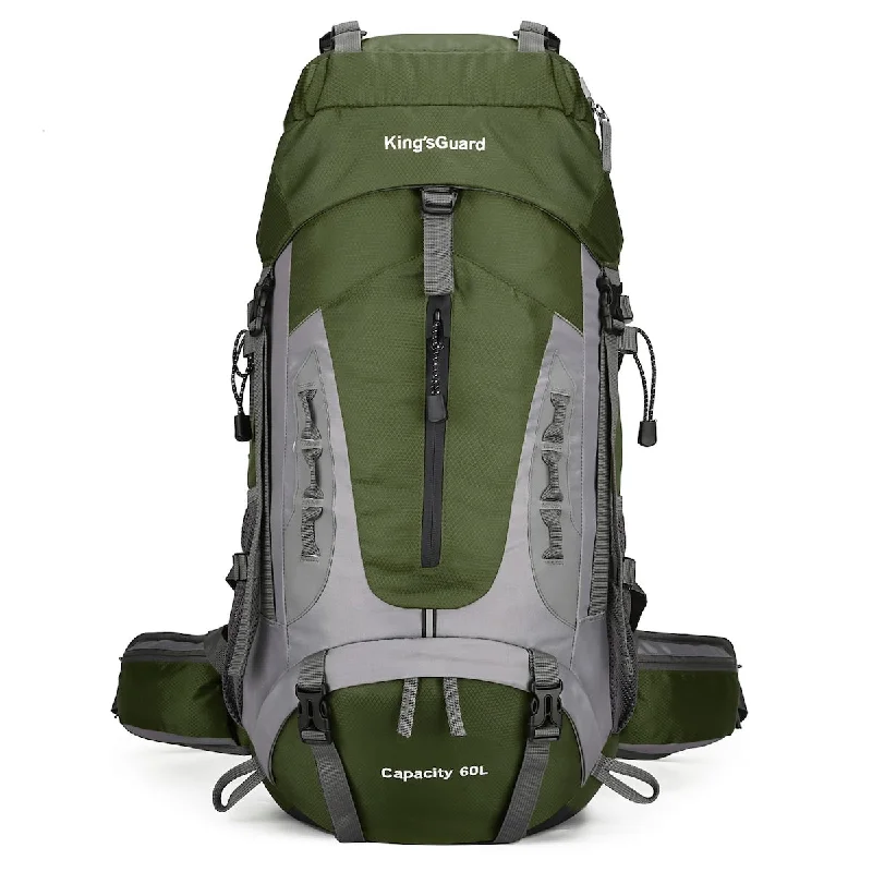 Travel garment hangers that are foldable for easy packing60L Hiking Backpack Large Waterproof Camping Backpack Lightweight Frameless Backpacking Backpack with Rain Cover (Army Green)
