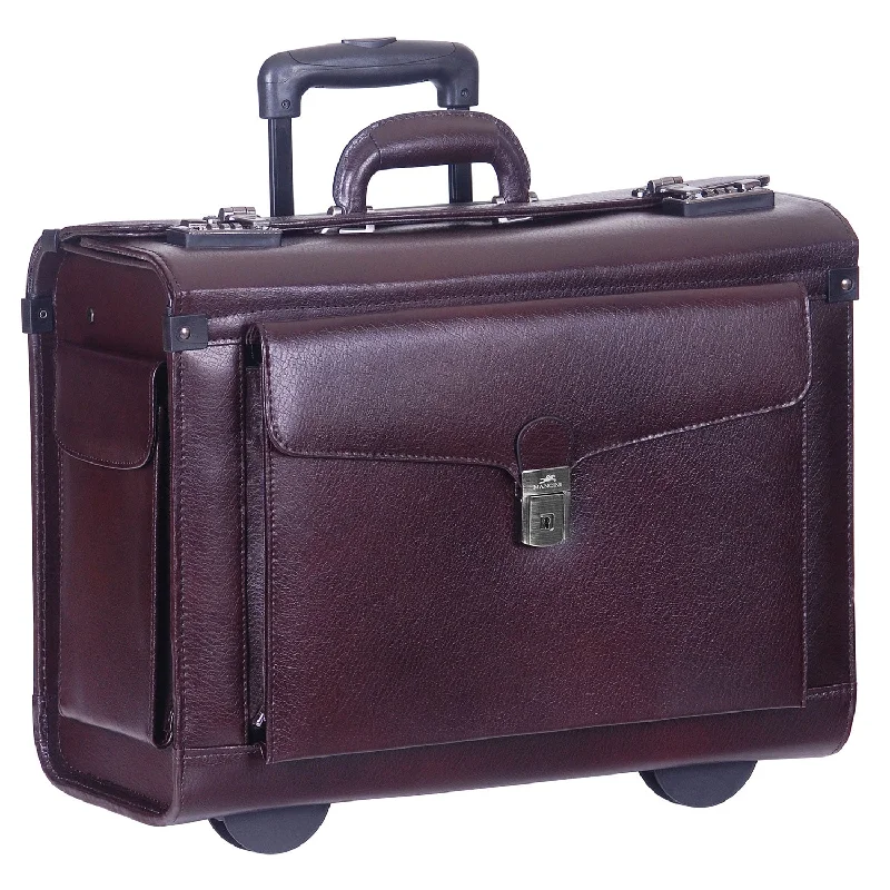 Portable shoe bags to keep footwear separate in suitcasesMancini Leather Deluxe Wheeled Catalog Case, 19" x 9" x 15", Burgundy