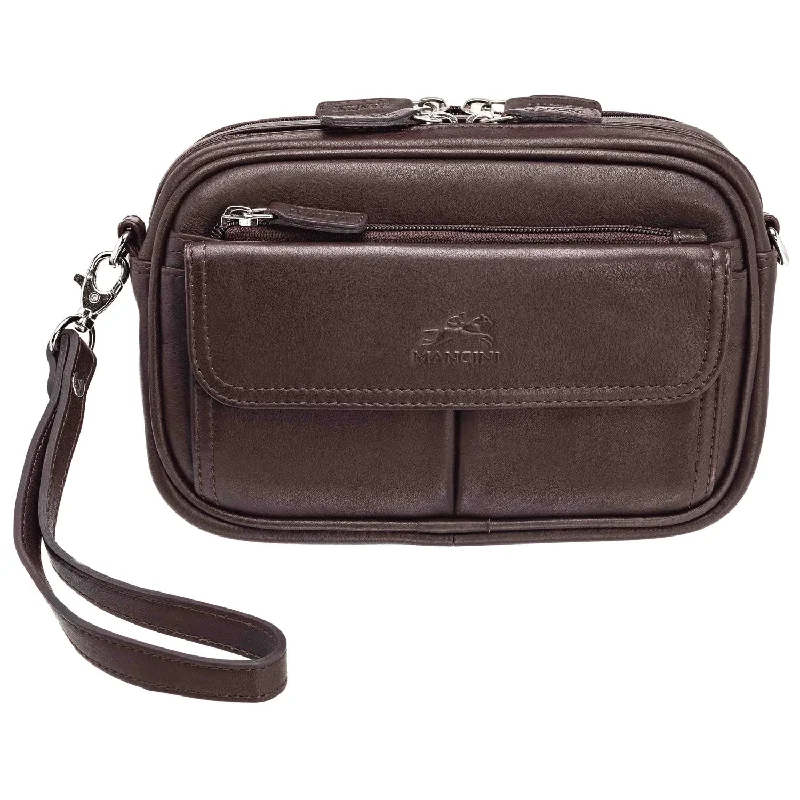 Expandable packing cubes sets in various sizes for organized suitcase packingMancini Leather Compact Unisex Bag, 8" x 3" x 5.5", Brown