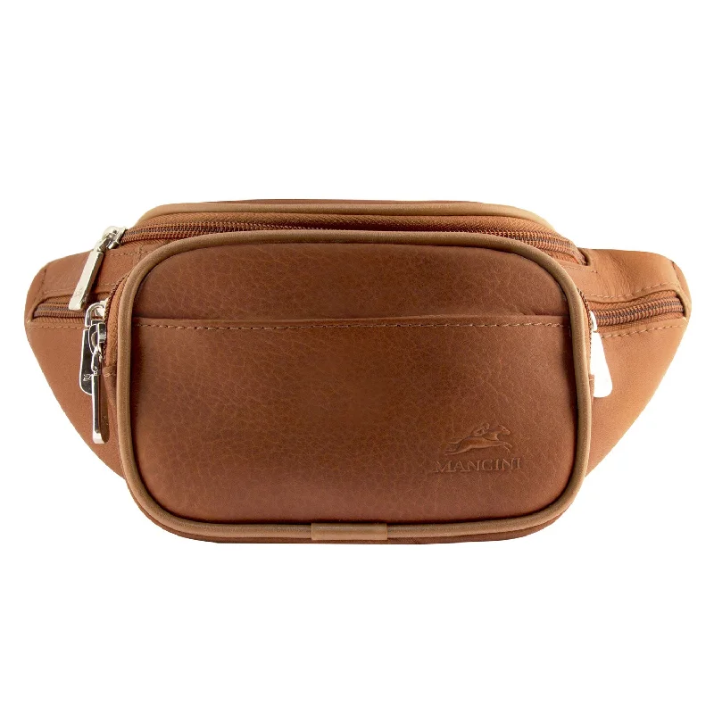 Suitcase wheels replacement kits for smooth rolling after long - term useMancini Leather Classic Waist Bag, 12" x 4" x 5.5", Cognac