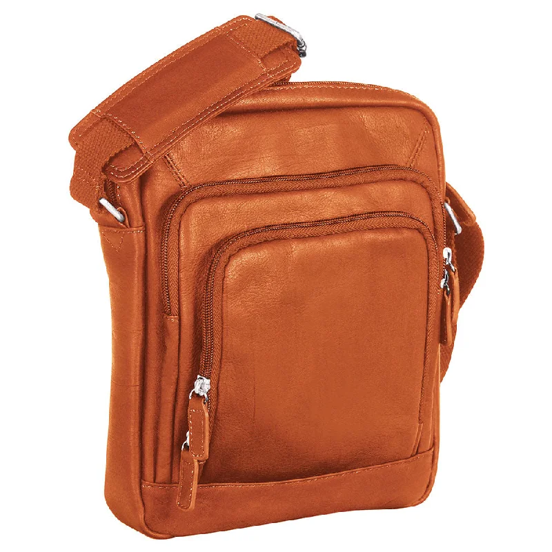 Travel backpack rain covers made of durable nylon materialMancini Leather Unisex tote for electronic tablets, 8" x 1.75" x 9.75", Cognac