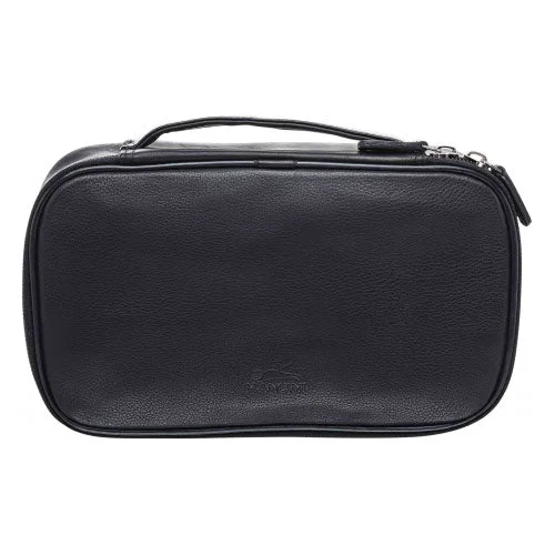 Magnetic luggage labels that can be easily changed or removedMedium Zippered Toiletry Bag, 10" x 5.5" x 3", Black
