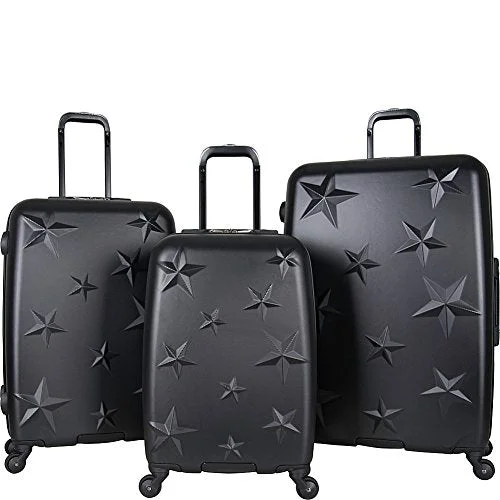 Magnetic luggage labels that can be easily changed or removedAimee Kestenberg Women'S Abs Embossed Star 4-Wheel 3-Piece Luggage Set: 20" Carry-On, 24", 28",
