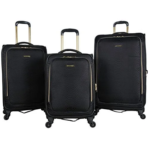 Compression packing bags to save space in travel backpacksAimee Kestenberg Women'S Polyester Expandable 4-Wheel 3-Piece Luggage Set 20”, 24”, 28”, Black