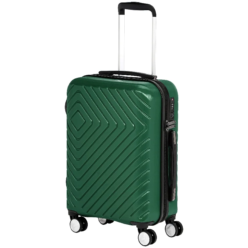 Suitcase wheels replacement kits for smooth rolling after long - term useAmazonBasics Geometric Luggage 18-inch international carry-on, Green