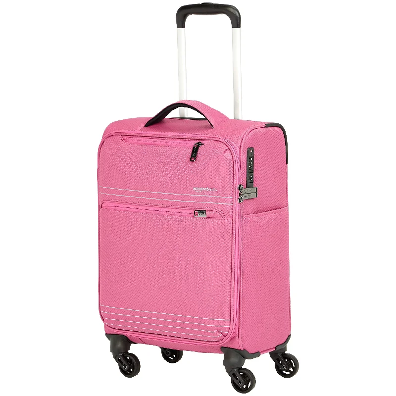 Suitcase wheels replacement kits for smooth rolling after long - term useAmazonBasics Lightweight Luggage, Softside Spinner Travel Suitcase with Wheels - 22 Inch, Pink
