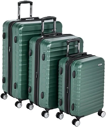 TSA-approved combination locks for luggage security during international travelAmazonbasics Premium Hardside Spinner Luggage With Built-In Tsa Lock - 3-Piece Set (20", 24", 28"),