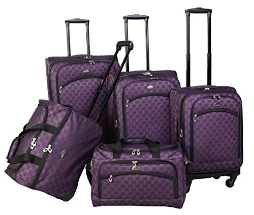 Expandable packing cubes sets in various sizes for organized suitcase packingAmerican Flyer Madrid 5-Piece Spinner Luggage Set Blue