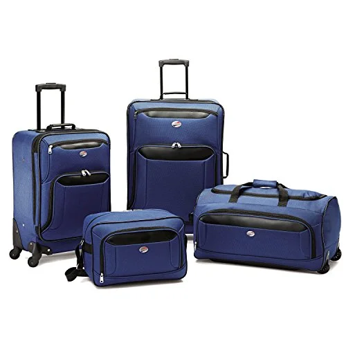 Magnetic luggage labels that can be easily changed or removedAmerican Tourister Brookfield 4 Piece Set, Navy/Black, One Size