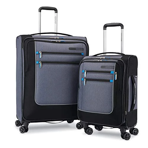 Hanging toiletry bags with multiple compartments for bathroom essentialsAmerican Tourister Istack Travel System Softside 2-Piece Set (19/25) With Double Air Flow Spinner