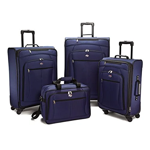 Portable shoe bags to keep footwear separate in suitcasesAmerican Tourister Luggage Pop Extra Spinner - 4 Piece Set (4Pc Set, Navy)