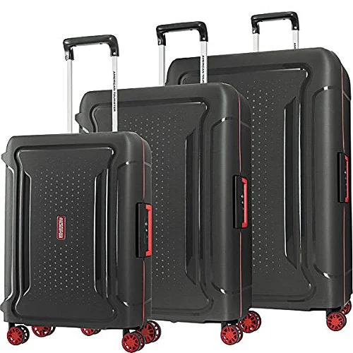 Travel backpack rain covers made of durable nylon materialAmerican Tourister Tribus 3Pc Set (20/25/29) Spinner, Black