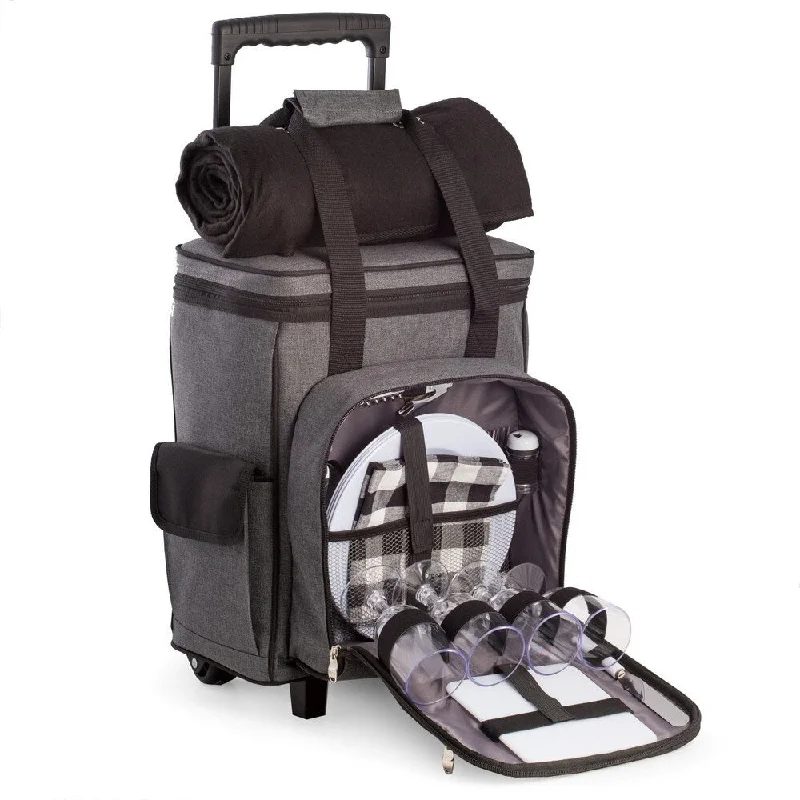 Luggage scales with digital display for accurate weight measurement at homeBay Berk 'Freddie' Black/Grey Canvas/Nylon/Stainless Steel Picnic Trolley