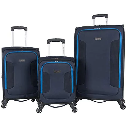 Neck pillows with memory foam for comfortable in - flight or car ridesBen Sherman Houndstooth Hike 3-Pc Set 20" Carry-On, 24", 28", Navy W/Blue Neck pillows with memory foam for comfortable in - flight or car ridesBen Sherman Houndstooth Hike 3-Pc Set 20" Carry-On, 24", 28", Navy W/Blue