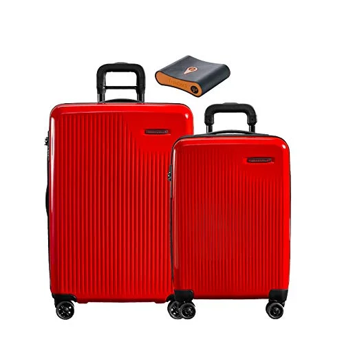 Magnetic luggage labels that can be easily changed or removedBriggs & Riley Sympatico 3-Pc Set: Intl C/O, Medium Spinner, Portmantos Tracking Device (Fire)