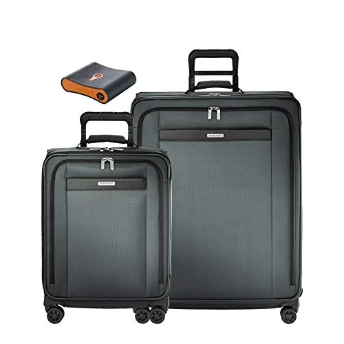 Leather luggage handles for a comfortable and stylish gripBriggs & Riley Transcend 3-Pc Set- C/O Exp. Spinner, Large Exp. Spinner, Portmantos Tracking Device