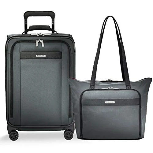 Neck pillows with memory foam for comfortable in - flight or car ridesBriggs & Riley Transcend Vx Expandable Tall Carry-On Spinner & Tote Set (Slate, One Size)