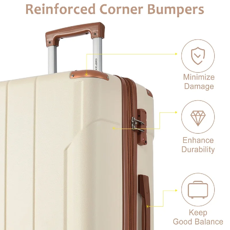 Portable shoe bags to keep footwear separate in suitcasesBrown white 2-Piece Luggage Set Carry on Hardside Expandable Luggage with Spinner Wheels Airline Approved, Travel Suitcase Set