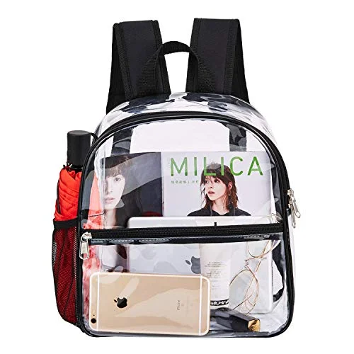 Earplugs and eye masks set for a good sleep during long - haul flightsClear Mini Backpack Stadium Approved, Water proof Transparent Backpack for Work & Sport Event