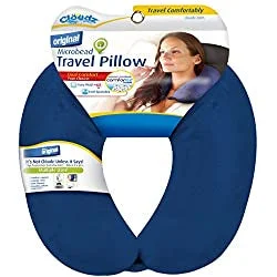 Charging station travel adapters with multiple USB ports for powering devices on the goCloudz Neck Pillow