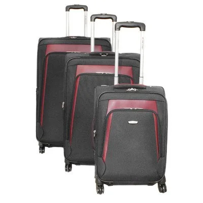 Luggage straps with buckle closures to secure overstuffed bagsDejuno Conductor 3-Piece Expandable Spinner Luggage Set, Black