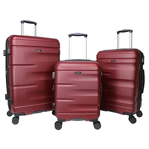 Travel document holders with multiple slots for passports and ticketsDejuno Emerson 3-Piece Hardside Expandable Spinner Luggage Set, Burgundy