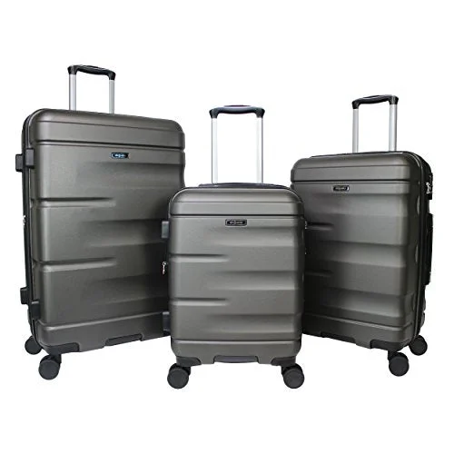 Travel backpack rain covers made of durable nylon materialDejuno Emerson 3-Piece Hardside Expandable Spinner Luggage Set, Charcoal