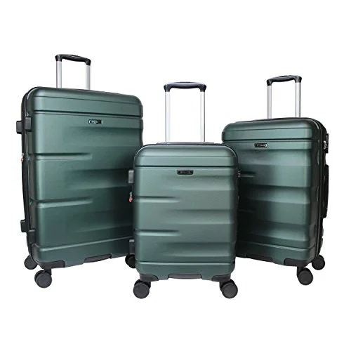 TSA-approved combination locks for luggage security during international travelDejuno Emerson 3-Piece Hardside Expandable Spinner Luggage Set, Green