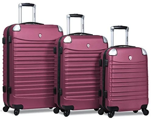 Expandable packing cubes sets in various sizes for organized suitcase packingDejuno Impact Hardside 3-Piece Spinner Luggage Set, Burgundy