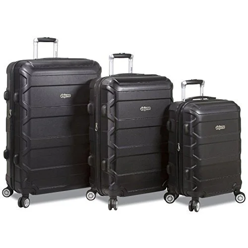 Expandable packing cubes sets in various sizes for organized suitcase packingDejuno Logan 3-Piece Hardside Spinner Combination Lock Luggage Set, Black