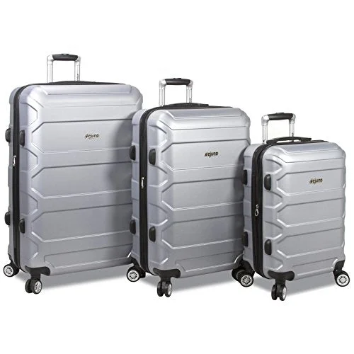 Travel garment hangers that are foldable for easy packingDejuno Logan 3-Piece Hardside Spinner Combination Lock Luggage Set-Silver