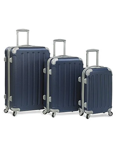 Suitcase wheels replacement kits for smooth rolling after long - term useDejuno Neato 3-Piece Hardside Spinner Combination Lock Luggage Set, Navy