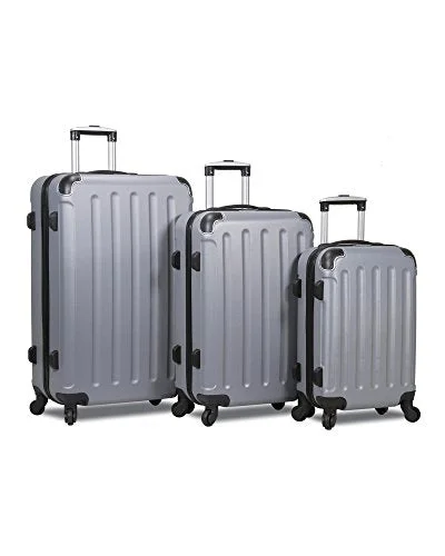Travel document holders with multiple slots for passports and ticketsDejuno Neato 3-Piece Hardside Spinner Combination Lock Luggage Set, Silver