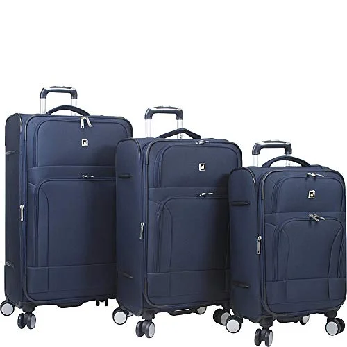 Travel garment hangers that are foldable for easy packingDejuno Symphony Lightweight 3-Piece Spinner Luggage Set-Navy