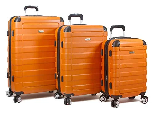 Travel document holders with multiple slots for passports and ticketsDejuno Tahoma Lightweight 3-Piece Hardside Spinner Luggage Set-Orange Travel document holders with multiple slots for passports and ticketsDejuno Tahoma Lightweight 3-Piece Hardside Spinner Luggage Set-Orange