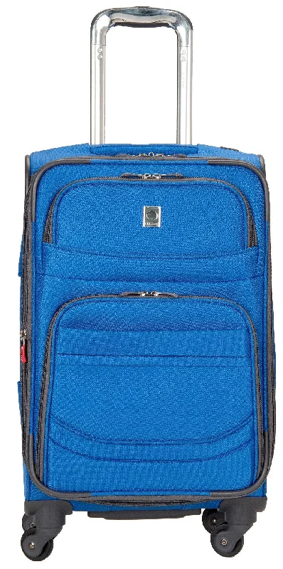 Luggage trolley organizers to hold small items like keys and phonesDelsey Luggage D-Lite Softside 21-Inch Carry-On Lightweight Expandable Spinner (Blue)