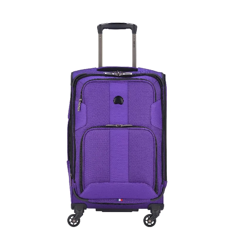 Suitcase wheels replacement kits for smooth rolling after long - term useDelsey Paris Luggage Sky Max Carry On Expandable Spinner Suitcase, Purple