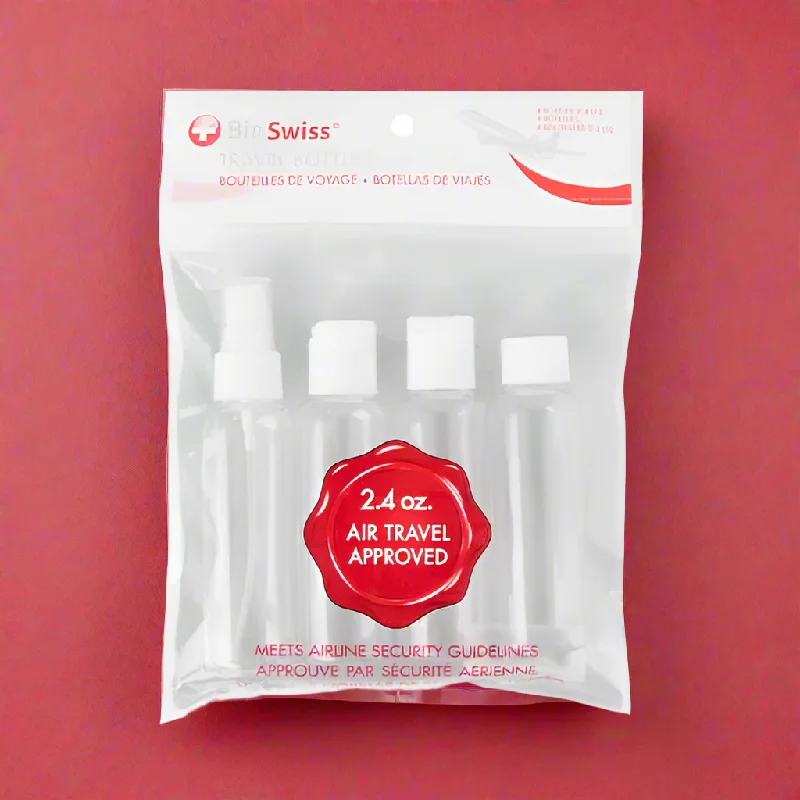 TSA-approved combination locks for luggage security during international travelBioSwiss 2.4 Ounce 3-1-1 Clear Toiletry Bottles- $3.99 TSA-approved combination locks for luggage security during international travelBioSwiss 2.4 Ounce 3-1-1 Clear Toiletry Bottles- $3.99