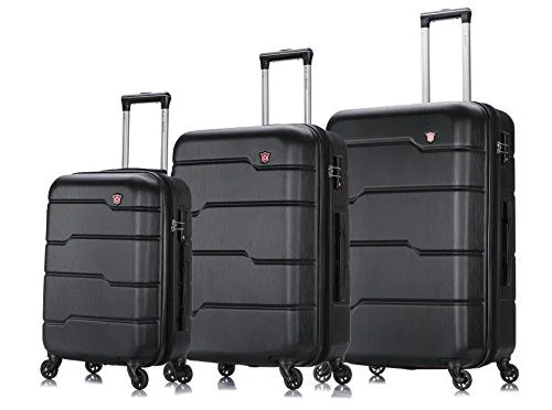 Magnetic luggage labels that can be easily changed or removedDukap Rodez Lightweight Hardside 3 Piece Set 20''/24''/28'' Black