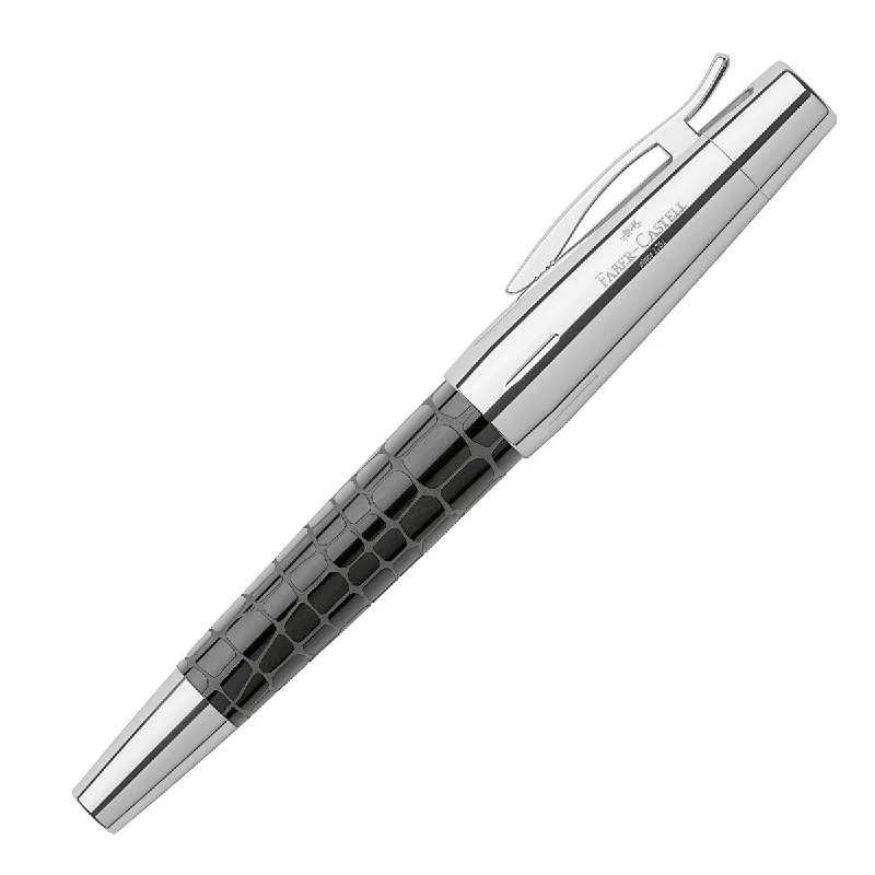 Leather luggage handles for a comfortable and stylish gripFaber-Castell e-motion 148235 Rollerball Precious Resin I Black