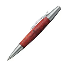 Leather luggage handles for a comfortable and stylish gripFaber-Castell e-motion 148330 Ballpoint, Brown Pearwood
