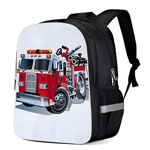 Luggage trolley organizers to hold small items like keys and phonesFashion Elementary Student School Bags- Cartoon Fire Truck- Durable School Backpacks Outdoor Daypack Travel Packback for Kids Boys Girls